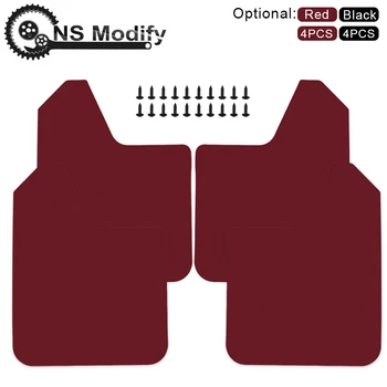 

NS Modify 4pcs Universal Front Rear Fender Splash Guards With Screws Mudflaps Splash Guards For Car Pickup SUV Truck