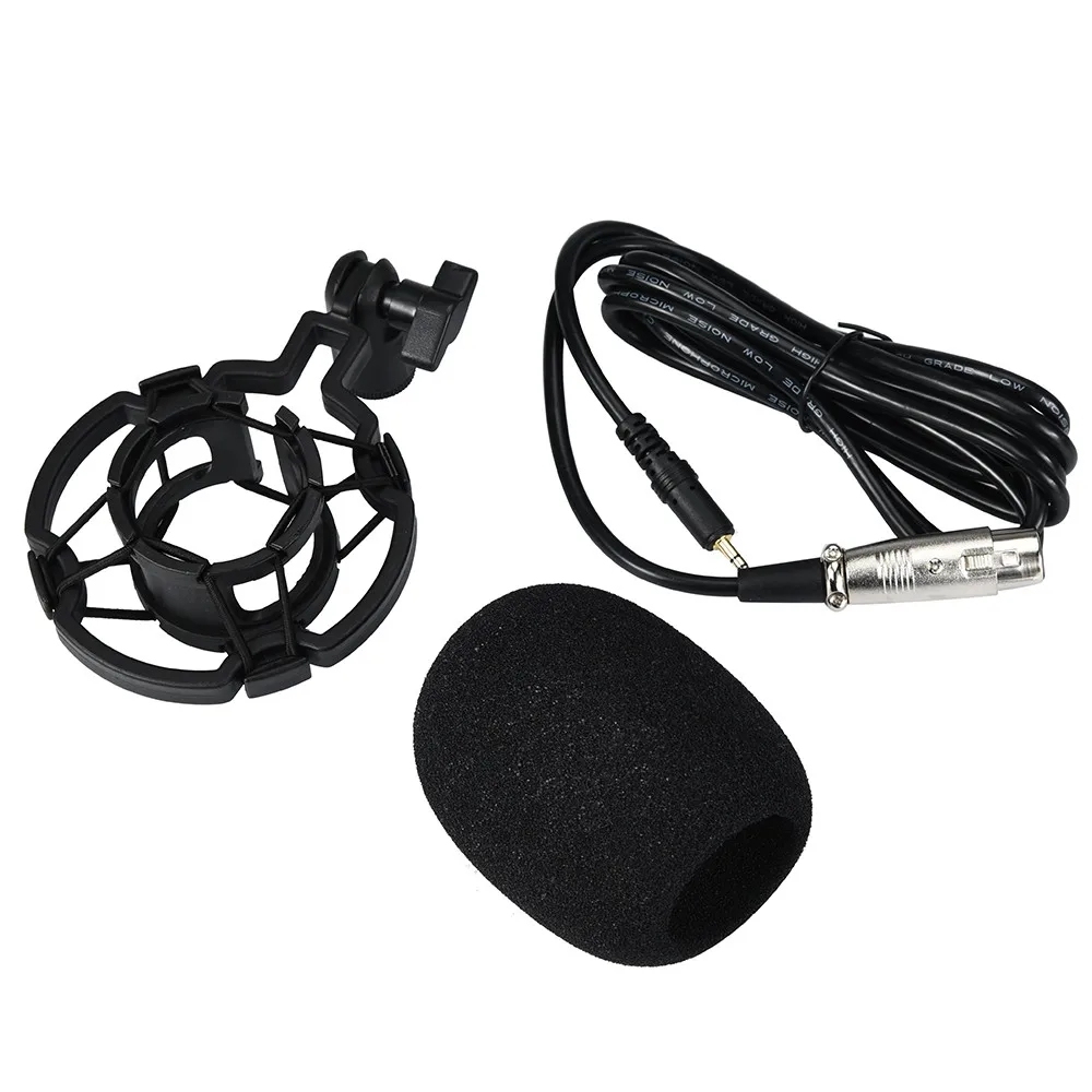 BM700 конденсаторный микрофон Pro Audio Studio вокальная Запись микрофон KTV караоке с амортизационным креплением микрофон конденсатор 3,5 мм