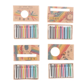 

1 Set 12colours Mini Dollhouse Miniature Crayon Doll House Accessories for 1:6 or 1:12 dollhouse dolls house decoration