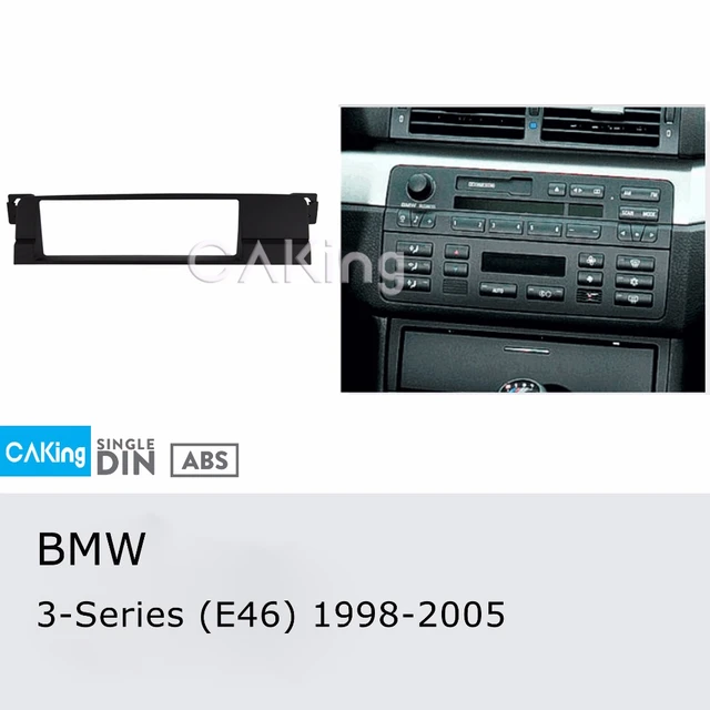 Single Din Car Fascia Radio Panel For Bmw 3 Series (e46) 1998-2005 Dash Kit  Install Plate Bezel Adapter Trim Console Facia - Fascias - AliExpress
