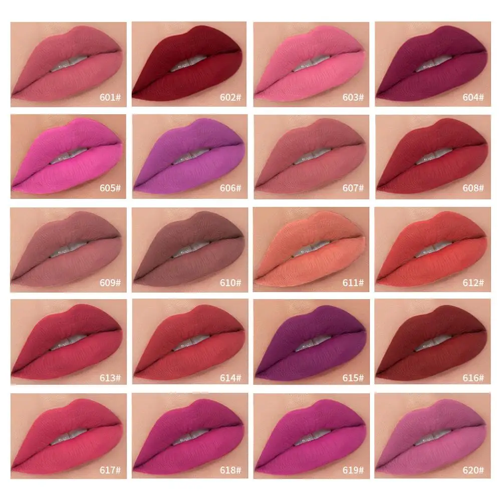 Lip Makeup QIBEST Matte Lip Gloss 34 Colors Velet Nude Waterproof Lipgloss Matte Lipstick Liquid Lipstick Long lasting Tint lip makeup lip gloss lip tint