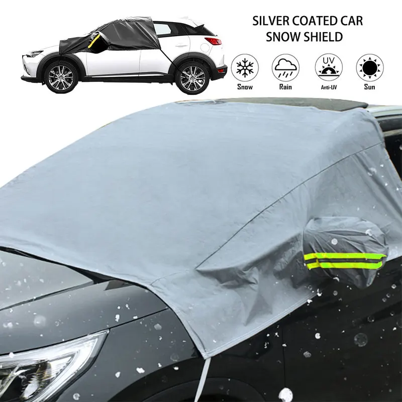 Auto Windschutzscheibe Winter Schnee Sonne Schützen Abdeckung Plane Eis Schaber Frost Staub Entfernung Lkw Van für SUV Autos Außen Zubehör