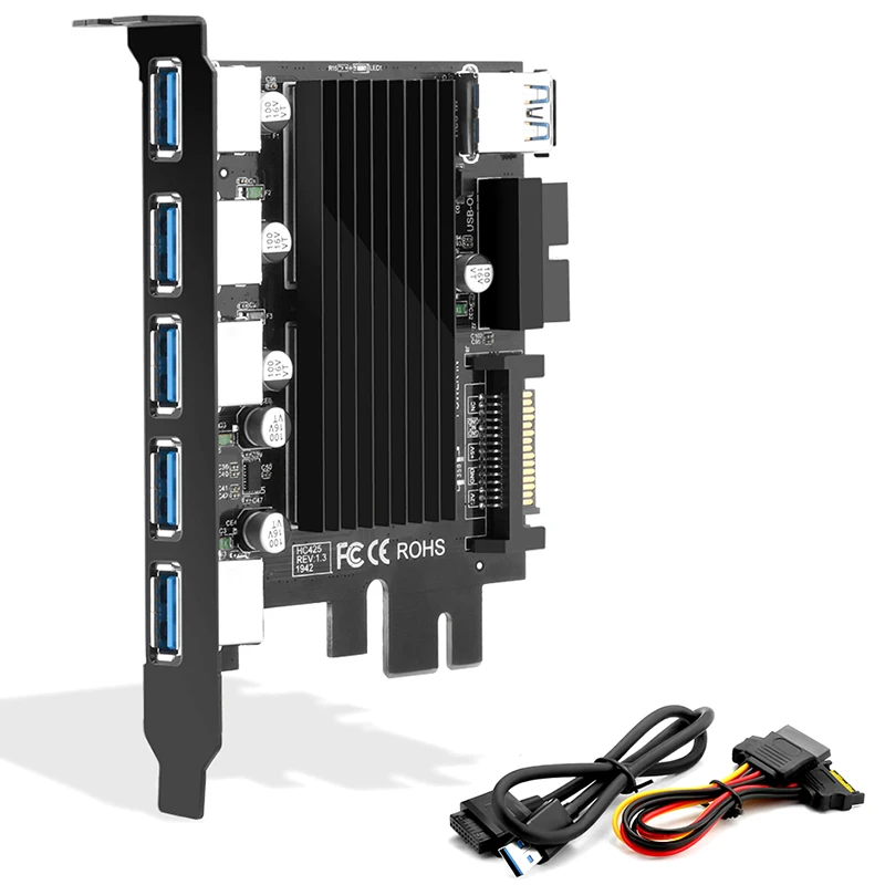 USB 3 0 PCI E Плата расширения 5 портов концентратор адаптер внешний контроллер
