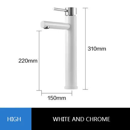 white and chrome 2 Senlesen смеситель для раковины черный смеситель для ванны на бортике раковина столешница кран горячей и холодной воды - Цвет: white and chrome 2