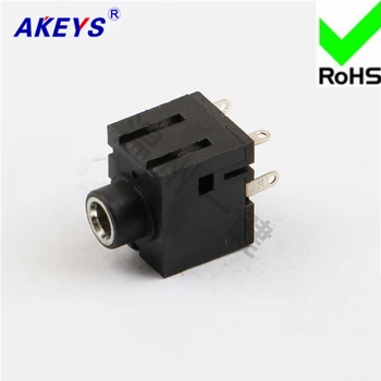 

4 pcs PJ-354 all-plastic headphone socket 5-foot socket 3 fixed foot 3.5MM socket