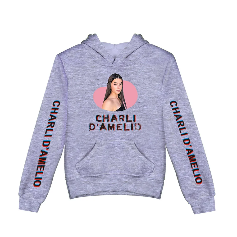 Charli DAmelio Harajuku Ice Coffee Splatter Hoodies Sweatshirts Children's Clothing Hoodie Pullover Unisex Costume Tracksuit