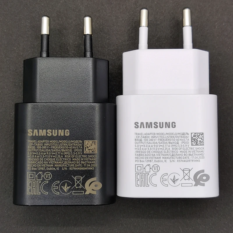 Samsung 25W Super Fast Charger PD Super Fast Charging Power Adapter For Galaxy S20 S21 note 20 Ultra 10 plus S20FE S21FE A71 A72 phone adapters & converters