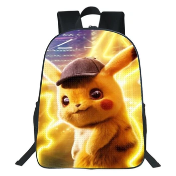 

Sac A Dos Cartoon Plecak 16 Inch Mochila Pikachu Anime Pokemon Notebook Backpack Men Bookbag School Bags For Teenage Girls