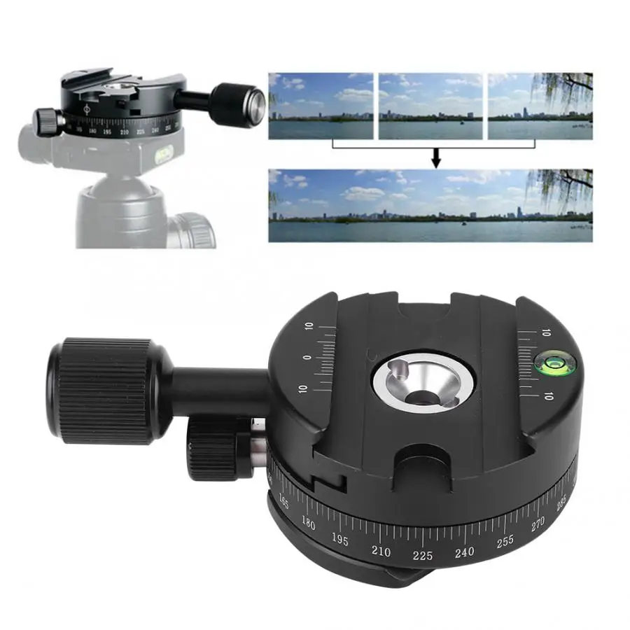 Panning Clamp Qj01 Quick Release Clamp Aluminum 360 Degree Rotatable Panoramic Tripod Ball Head
