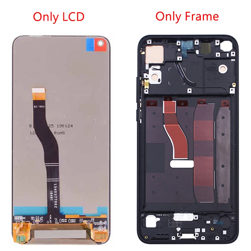 6," Средняя рамка для Honor View 20 lcd кодирующий преобразователь сенсорного экрана в сборе Замена Бесплатные инструменты для Honor V20 lcd дисплей PCT-L29