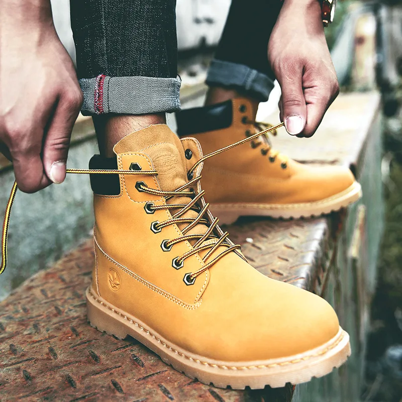 

2019 New Style Martin Boots Men's Korean-style Versatile Hight-top Youth Trend Martin Boots MEN'S Outdoors Casual Popular Brand