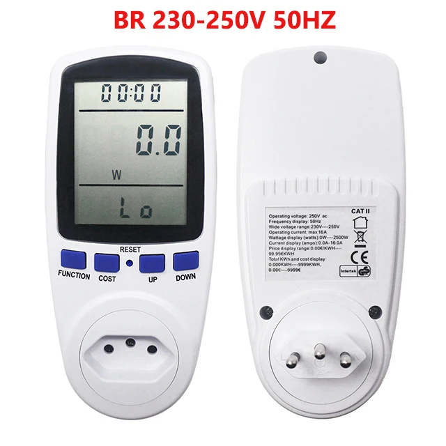 metric tape measure EU Plug AC Power Meter Digital Wattmeter Watt Monitor Electricity Consumption Power Analyzer Energy Meter Measuring Socket audio vu meter Measurement & Analysis Tools