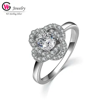 

New Trendy Engagement Claws Design Hot Sale Rings For Women White Zircon Cubic Around rings elegant Female Wedding jewelry