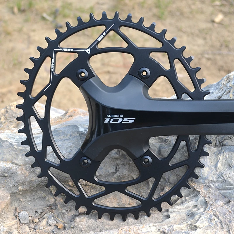 

Pass Quest X110 / 4 Bcd 110bcd Oval Road Bike Narrow Wide Chainring 42t-52t For R2000 R3000 4700 5800 6800 Da9000