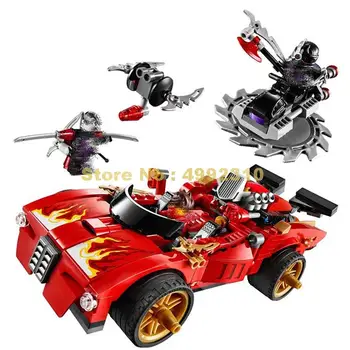 

9796 425pcs x-1 ninja charger racing car bela 70727 building block 3 figures Bricks Toy
