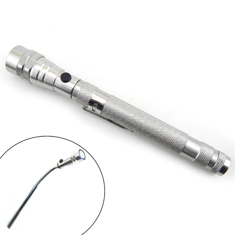 Flexible 3 torche LED télescopique magnétique de Pick Up Tool Lampe de poche New E65B