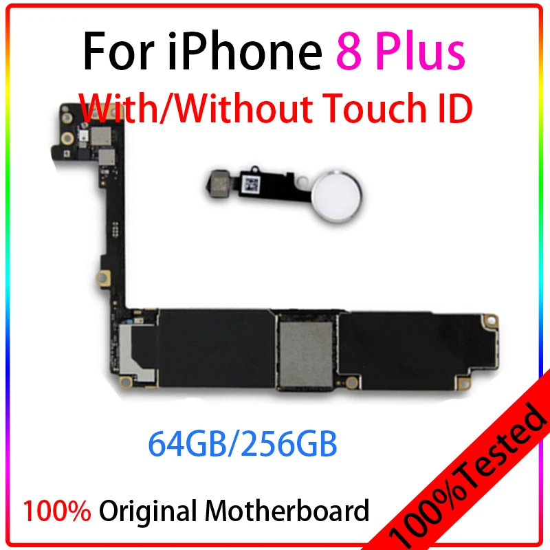 100% оригинальная материнская плата для iPhone 8 Plus с/без Touch ID 64 Гб 256 ГБ iphone8