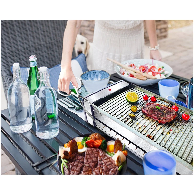 Electric Grill Pan Household Electric Barbecue Machine Fume-free Barbecue Grill Korean-style BBQ Oven