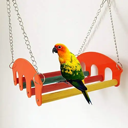Птица дерево скалолазание лестница для попугая красочный подвесной мост для попугая Cockatiel Conure Какаду волнистый попугай Lovebird зяблик канарейка