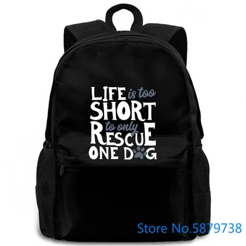 

Dog Rescue women men backpack laptop travel school adult student