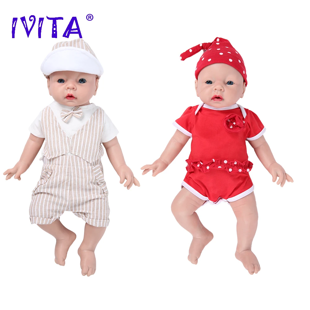 Кукла реборн силиконовая IVITA WG1506 Реалистичная кукла-младенец 3 цвета глаз на
