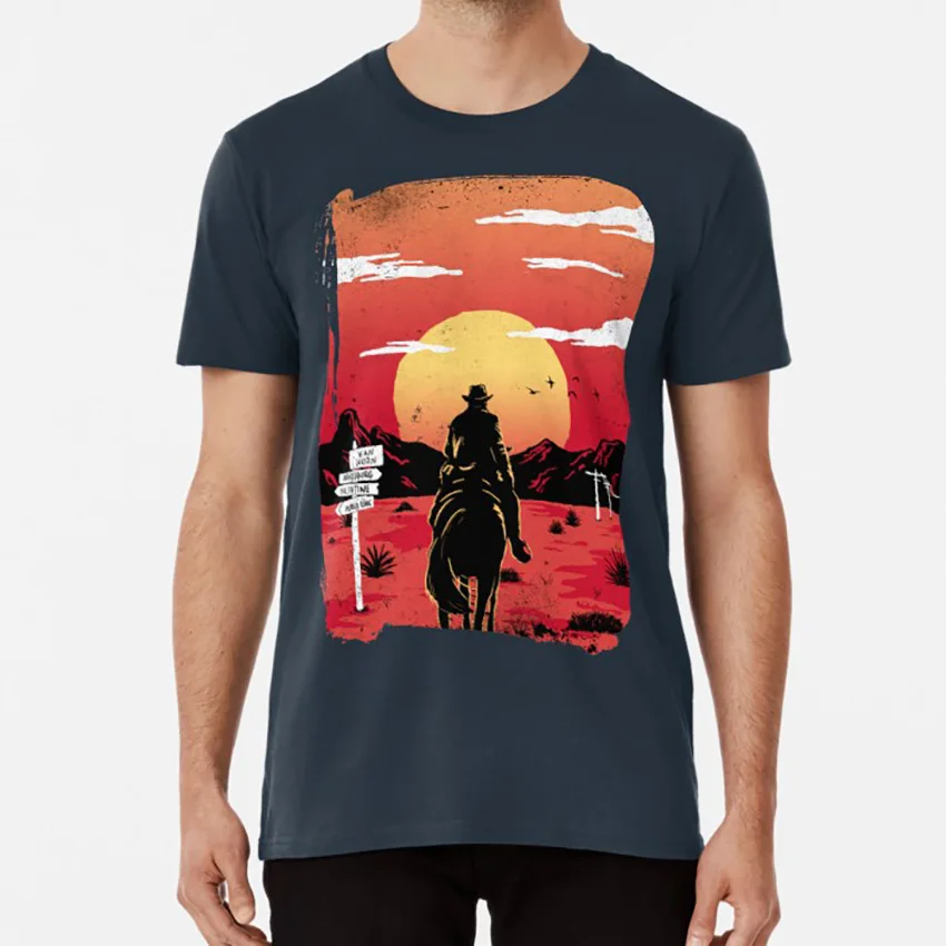 

Way to nowhere T shirt red dead redemption 2 red dead redemption arthur morgan wild west western sunset landscape