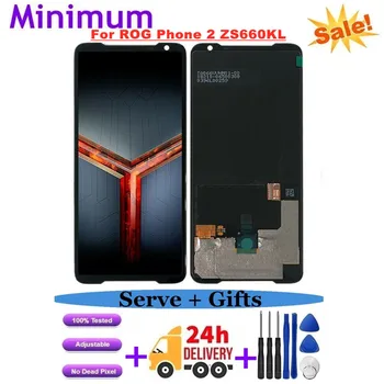 

6.59" For ASUS ROG Phone II 2 ZS660KL AMOLED LCD Display Touch Screen Digitizer Assembly Replacement For Asus ZS660KL I001DA