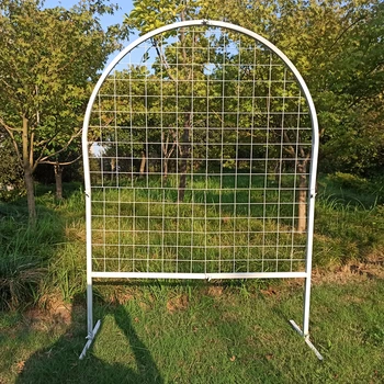 

Wedding arch Party decor square Grid Wrought Iron Arch gold white black mesh arch balloons Backdrop Stand Decoration