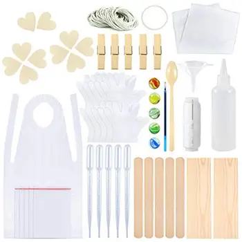 

166PCS Tie-dye DIY Kit Colorful Tie Dying Sets Kit With Wood Chips Rubber Bands Gloves Squeeze Bottles Aprons Tools For Clothes