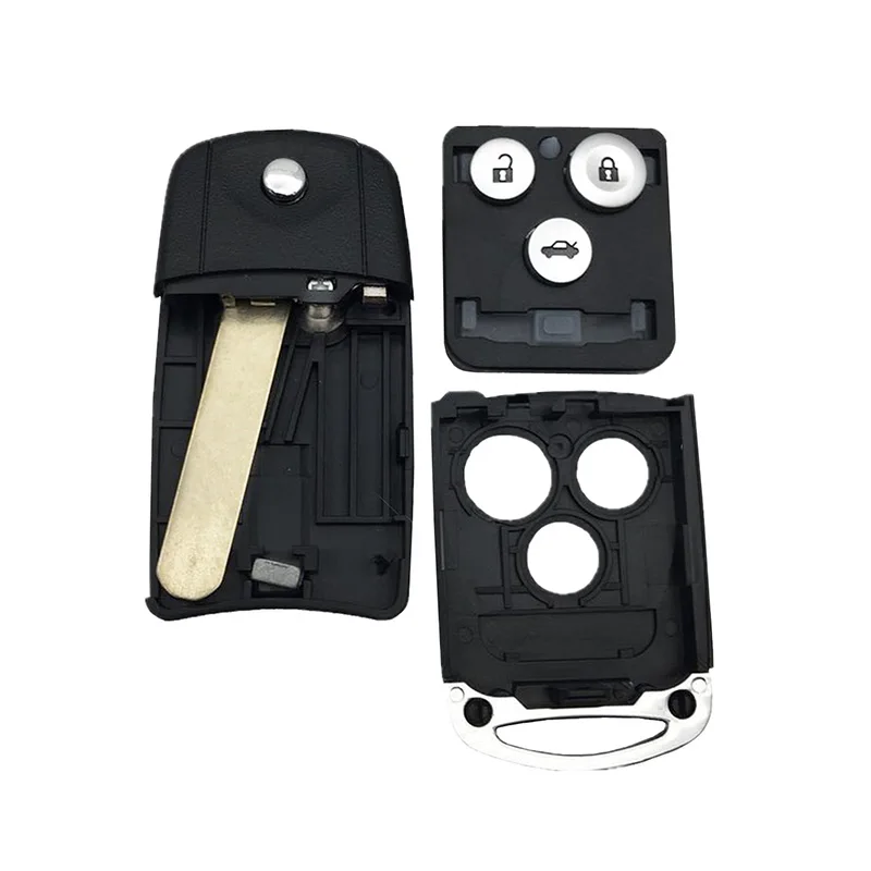 

Remote Key Case Shell 3 Button Black Perfect Replacement For Honda Civic Accord Plastic Metal Ignition Car Key