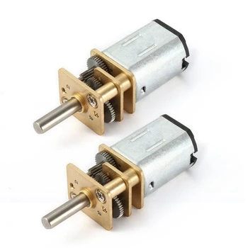 

2Pcs DC 6V Micro-Speed Reduction Motor Mini Gear Box Motor with 2 Terminals for RC Car Robot Model - 300RPM & 500RPM
