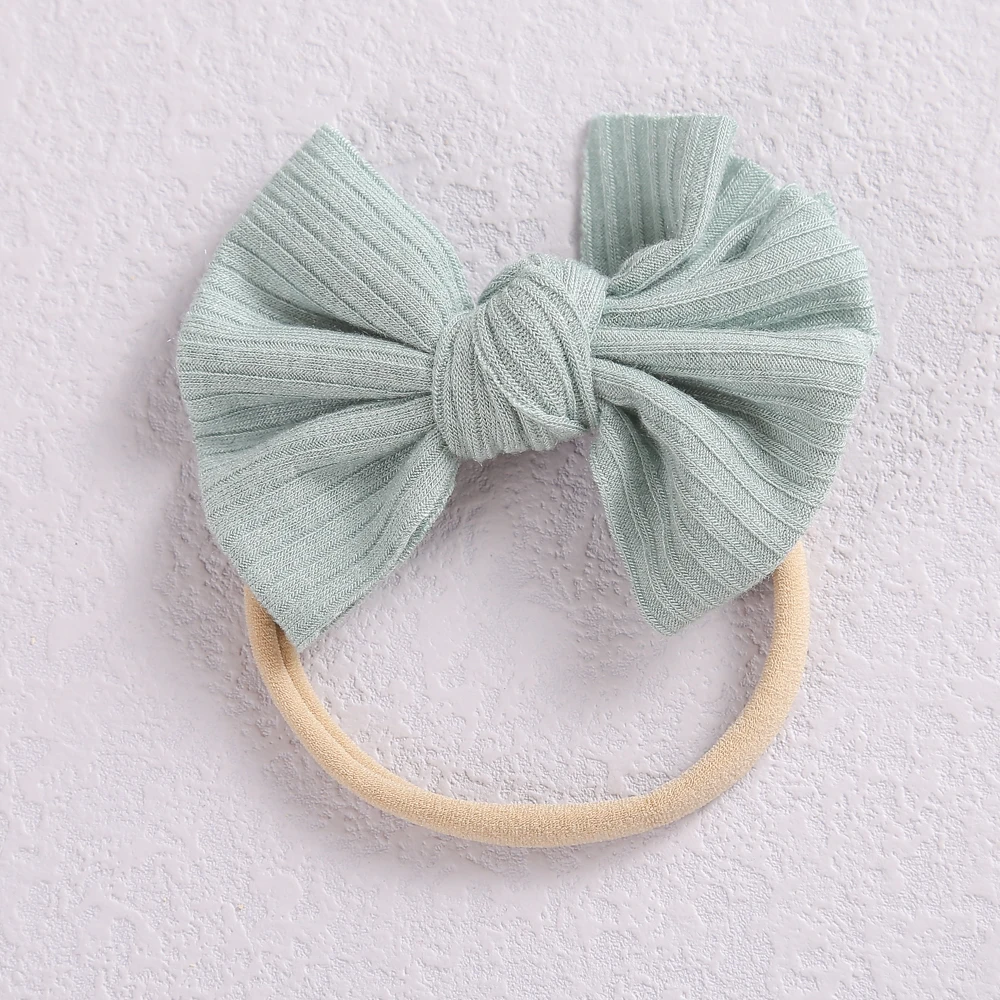 1pcs Cable Baby Bow Headbands Soft Children Nylon Baby Girl Headband Elastic Hair Bands For Baby Hair Accessories Kids Headwear baby essential  Baby Accessories