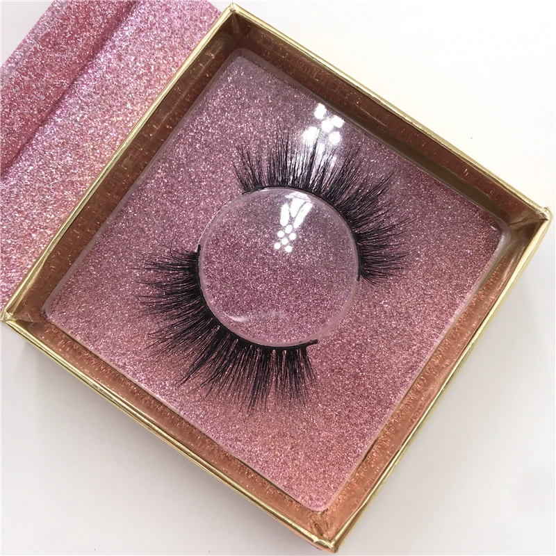 Top quality cheap mink 5d eyelashes natural custom logo glitter square packaging lashes