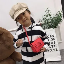 Мини-сумка через плечо с галстуком-бабочкой для детей, милая маленькая квадратная сумка на плечо с буквенным принтом, Повседневная сумка-мессенджер для маленьких девочек