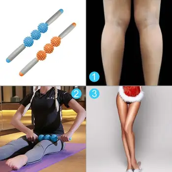 

NEW Massager Stick Hedgehog Balls Muscle Roller Anti Cellulite Massager Trigger Point Stick Cellulite Slimming Massage Stick