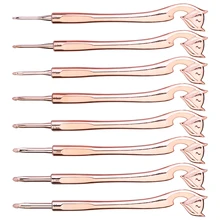 

Dailylike 8Pcs Knitting Needles Crochet Hooks Tool Plastic Sweater Sewing Needles Kit Mix 2.5mm-6mm Hooks For Knitting