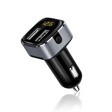 Мини USB Силовая розетка автомобильное быстрое зарядное устройство прикуриватель розетка цифровой дисплей в режиме реального времени с выключателем питания