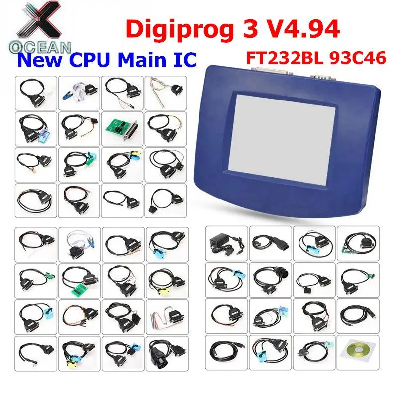 

Digiprog III V4.94 Auto Mileage Correction Tool Digiprog 3 Odometer Programmer Full Set Normal Version with CPU FT232VL&93C46