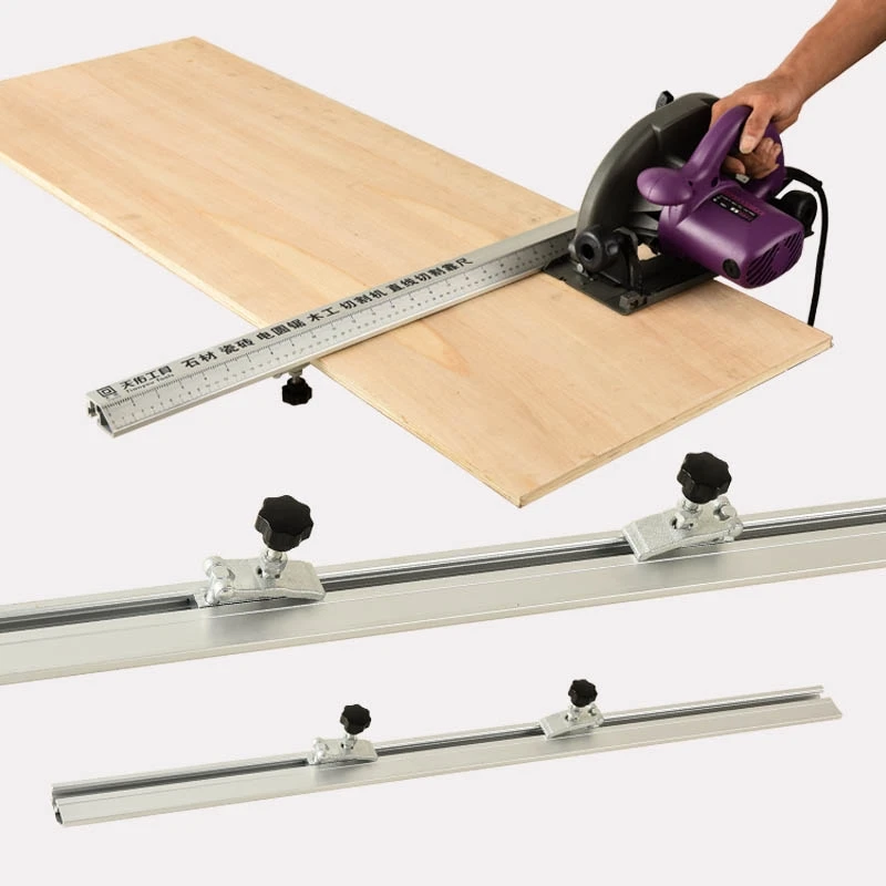

Electric Circular Saw Cutting Machine Guide Foot Ruler Guide 3in 1 45 Degrees Chamfer Fixture Angle Cutting Helper Tool