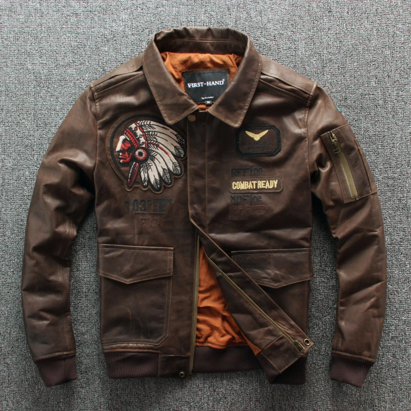 jaqueta de couro masculina vintage