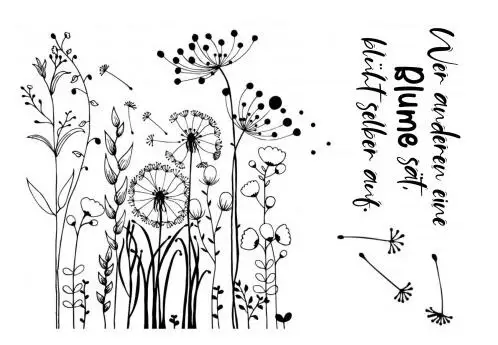 Цветы с немецкие слова прозрачный чистый силикон штамп DIY Скрапбукинг/фотоальбом декоративный прозрачный штамп W1783