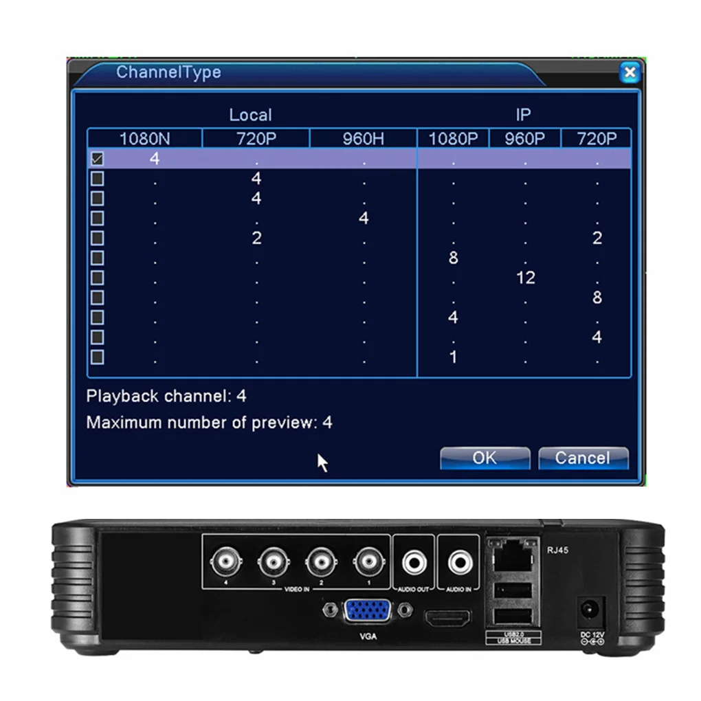 4CH 8CH CCTV рекордер AHD DVR Мини Гибридный 1080N NVR видео IP аналоговая камера наблюдения