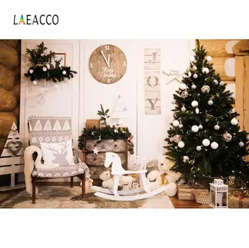 

Laeacco Cozy Living Room Christmas Tree Baby Toys Chair Carpet Interior Photo Background Photography Backdrop For Photo Studio