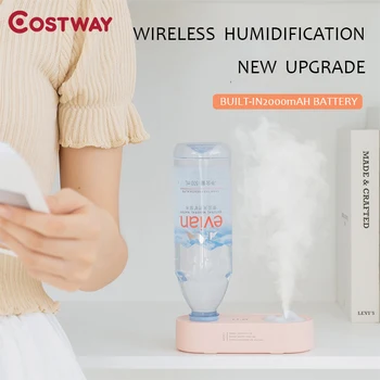 

COSTWAY Air Electric Portable Mineral Water Mini Humidification Bedroom Office Home Mist Maker Humidifier With LED Night Lamp