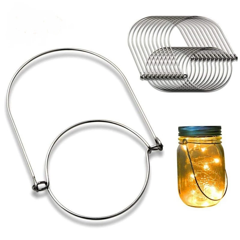 

Best Hangers Hanging Mason Jars Quart Jar Handle for Regular Mouth Wire Handle for Mason Jar Hanging Lid