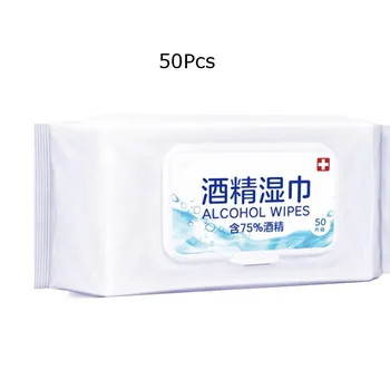 

50Pcs Disposable Alcohol Cotton Prep Pad Sterilization Swabs Cleanser Wipes Tissue Makeup Remover Facial Wipes Antidust