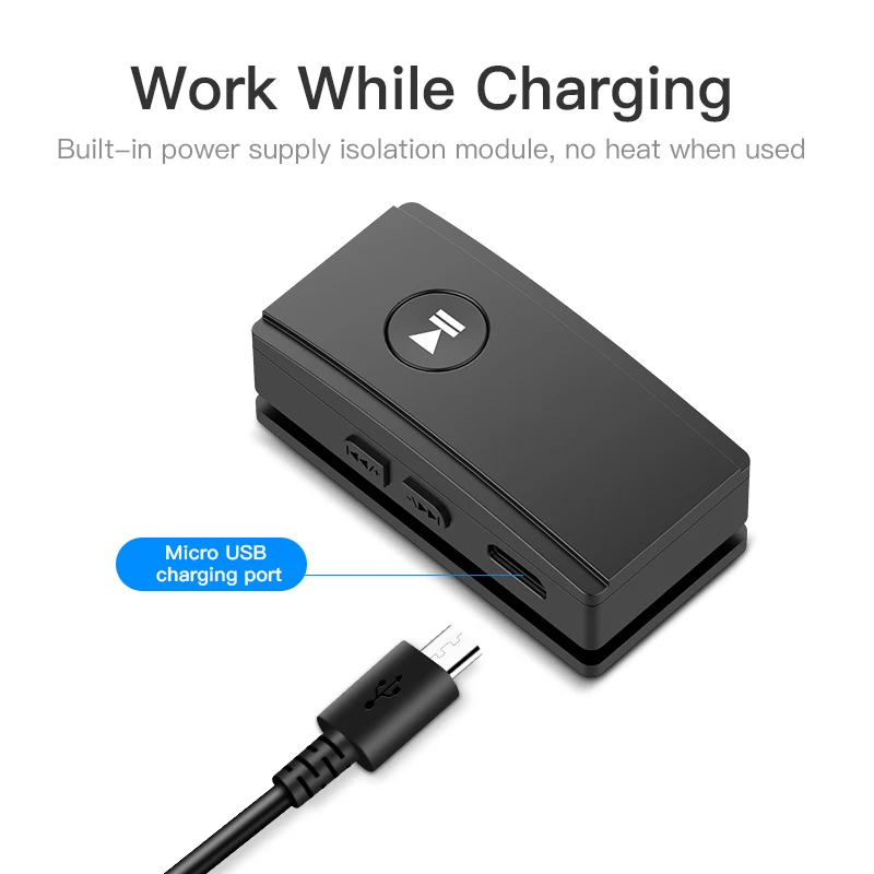 Portable Bluetooth 4 2 Receiver Mini Wireless Stereo Aux 3 5mm Audio Receiver Music Adapter for Earphone Headphone MP3 with clip