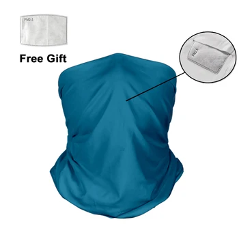 

Solid Color Blue Cover the face Neck Free Filter Windproof Cap Ski Dustproof Face Towel Face Protection air filtration Mask