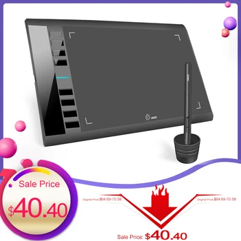 Ugee M708 Digital Tablet Graphics Drawing Tablet 10x6'' Painting Pad 8192 Level Graphic Tablet with battery-free Pen and Glove