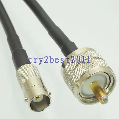 DHL/EMS 20 комплектов RG58 BNC разъем для UHF PL259 штифт прямой RF гибкий соединительный кабель 3FT-C1